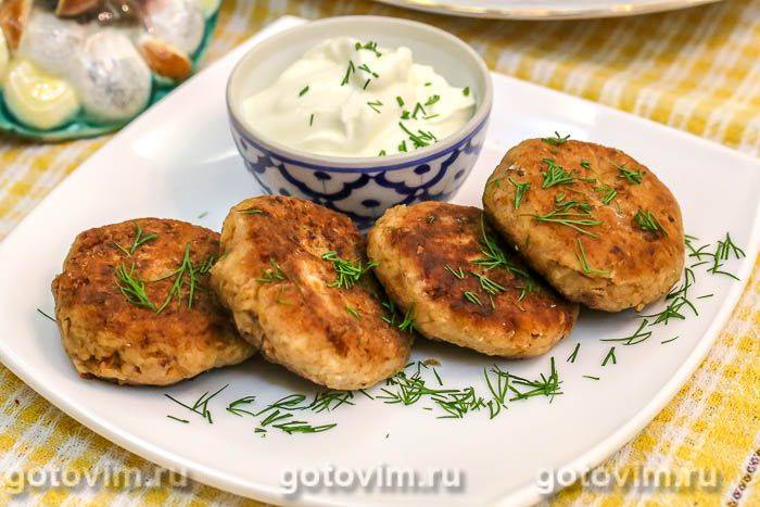 Грибні котлети з лисичок . Фотографія рецепта