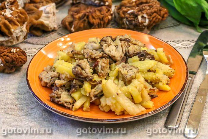 Смажені рядки з картоплею. Фотографія рецепта