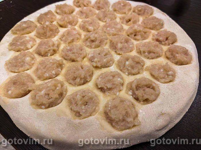 Пельмені з куркою за допомогою пельменниці