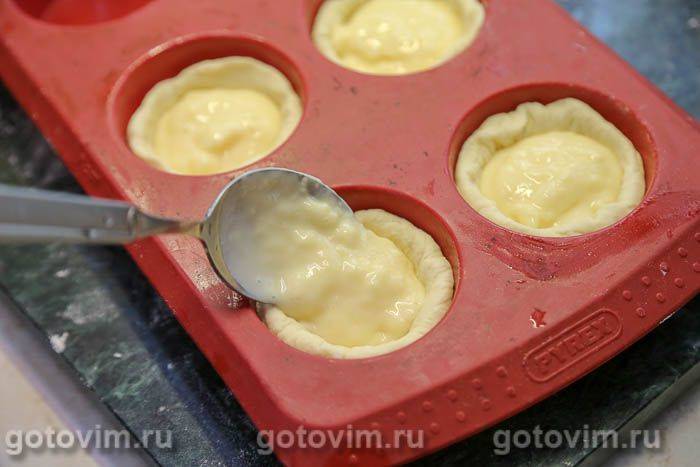 Корзиночки з листкового тіста із заварним кремом