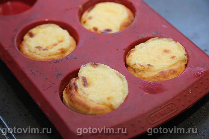 Корзиночки з листкового тіста із заварним кремом