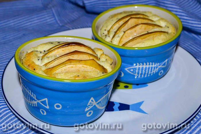 Сирна запіканка з маком на кукурудзяному борошні (без глютену). Фотографія рецепта