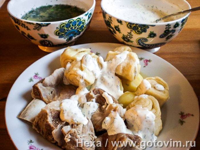 Даргінський (листковий) хінкал. Фотографія рецепта