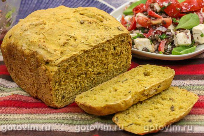 Гарбузовий хліб із житнього та пшеничного борошна з коріандром. Фотографія рецепта