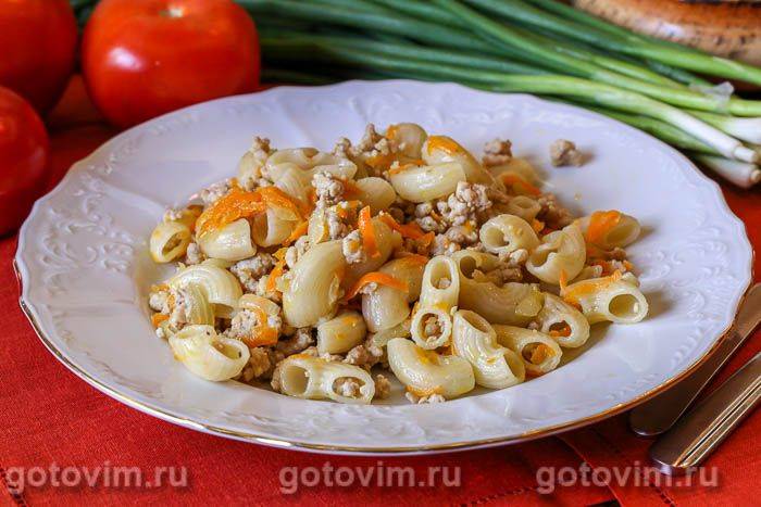 Макарони по-флотськи. Фотографія рецепта